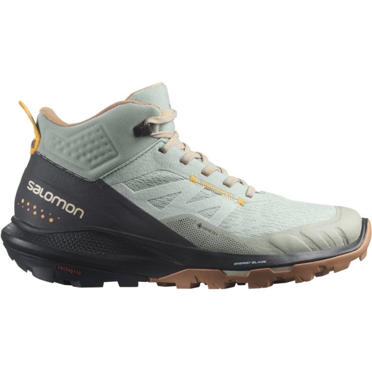 Botas Montaña Salomon Outpulse Mid GTX Mujer Verde Menta Negros | MX PASF214